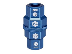 Scule moto | Adaptor roata fata | SBV Tools Alu Hex Axle Tool |17-22/24-19 mm si 3/8"